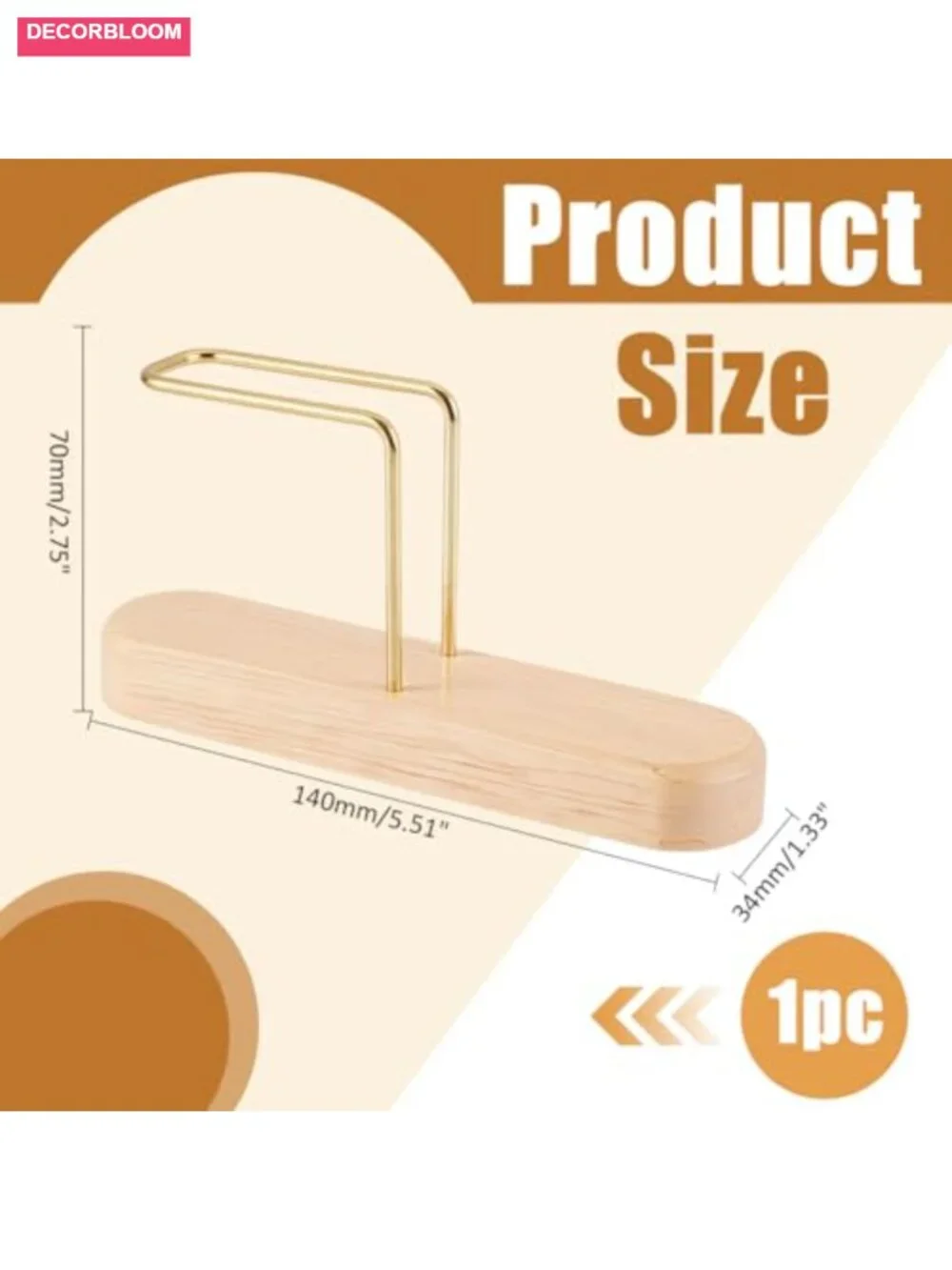 Wooden Coffee Filter Holder for V60 Cone Filters, Counter Storage Organizer for